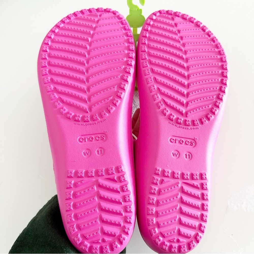 NEW Crocs Kadee II Slide Sandals in Electric Pink Women’s Size 11 - Picture 4 of 4